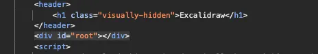 The response contains just a root div